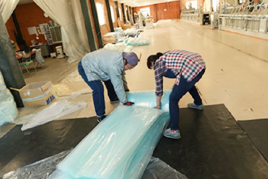 包装作業の様子